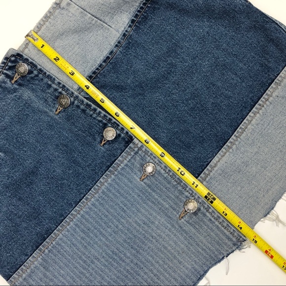 Guess 80’s-90’s Vintage Patchwork Denim Jean Mini Skirt - Picture 4 of 8